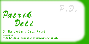 patrik deli business card